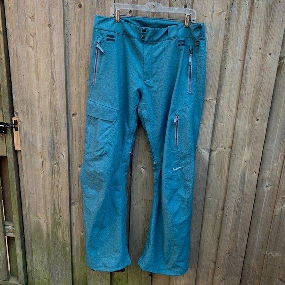 Vintage Nike Snowpants Large Teal - Picture 2 of 9